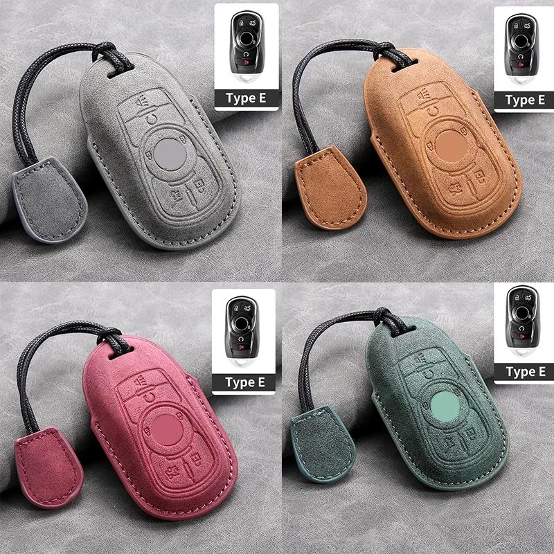 Leather Car Key Case Cover Holder Keychain Shell for Buick Verano Envision Avenir Lacrosse Regal Encore Excelle Enclave Anthem