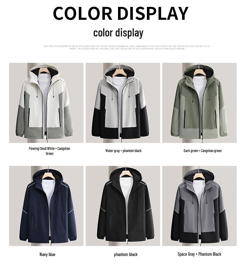 Unisex Reflective Windbreaker: Custom Logo, Waterproof, Windproof, Plus Velvet, Composite Cotton for Mountaineering and Work.