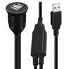 Faster and Efficient Charging Dual Ports USB Panel Flush Mount Car Accessories Support Data Transfer or Power Charging
