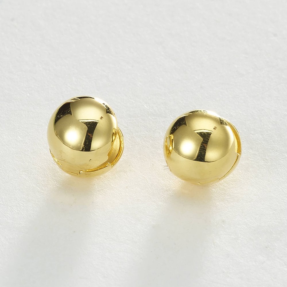 Mimij 925 Silver Buffing Ball Earrings S
