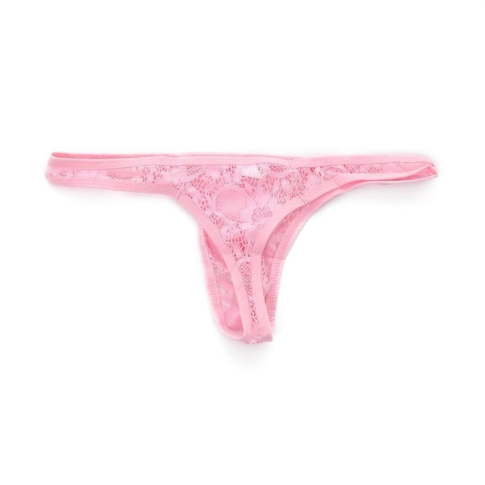 Underpants Men's Sheer Lace Panties Low Waist Male Briefs Men Lace Hollow Thongs Summer