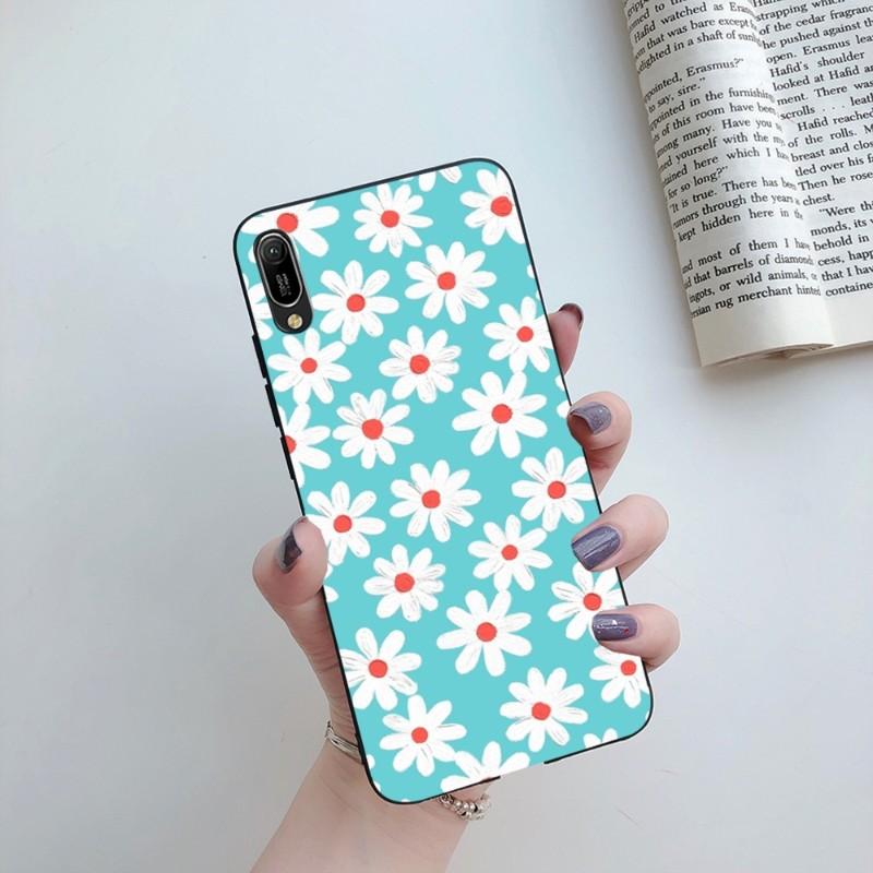 Broken Flower Small Fresh Phone Case For Huawei Mate 40 30 20 10 Pro Lite Nova 9 8 5T Y7p Y7 Soft Black Phone Cover
