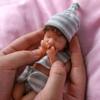 15cm Bebes Reborn Dolls Silicone Full Body Mini Doll Sleeping Twins Lifelike Baby Doll  Anti-Stress Boneca