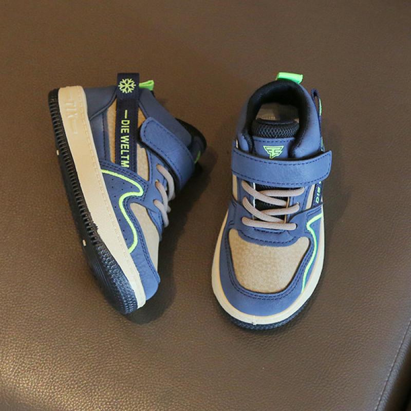Kids Sneakers New Boys Girls' Casual Shoes High-top Small Children's Board Shoes Soft Soles Baby Shoes