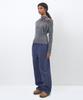 PARTIMENTO WOMEN Tie Neck Strap Asymmetrical Knit Top_Charcoal