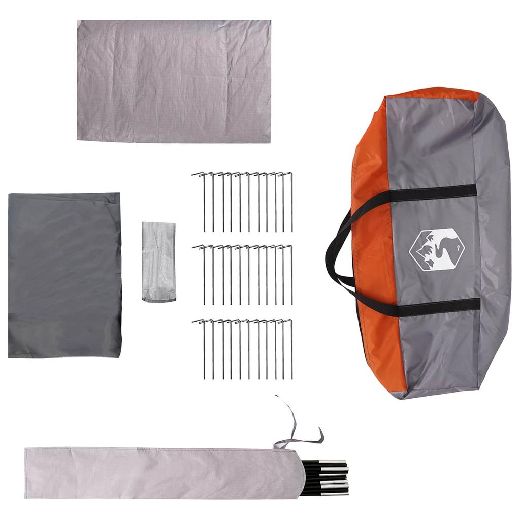 Tunnel Tent Gray and Orange 675 x 392 x 210 cm
