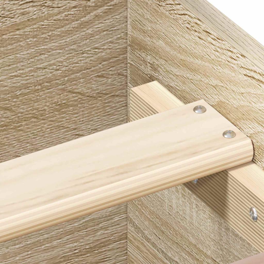 Bed Frame with Headboard Sonoma Oak Finish 80 x 200 cm Engineered Wood