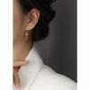 Fine Jewelry 925 Sterling Silver Tassel Chain Stud Earrings 18K Gold Plated Moon and Star hang Chain Earrings for Women