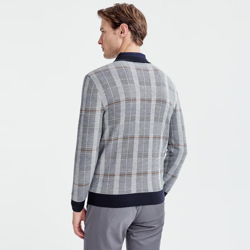 SEPTWOLVES Men's Thick Striped Pullover Sweater