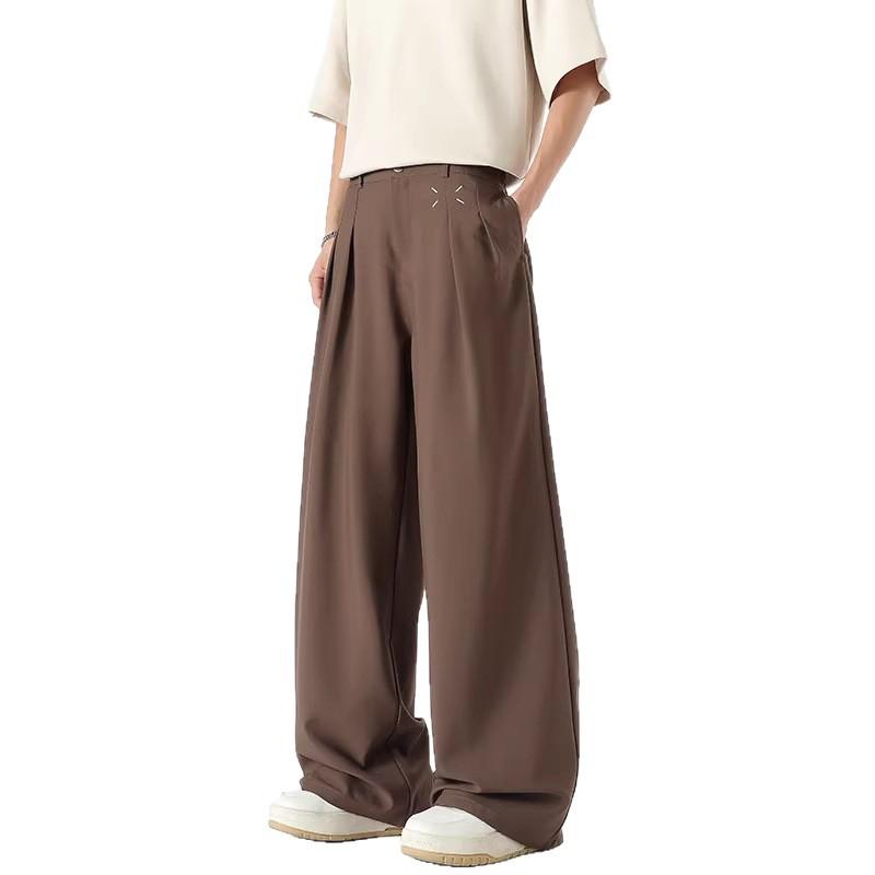 High-end Black Trousers Men's Clothing Spring, Autumn and Winter New Loose and Drape Wide-leg Suit Casual Long Pants