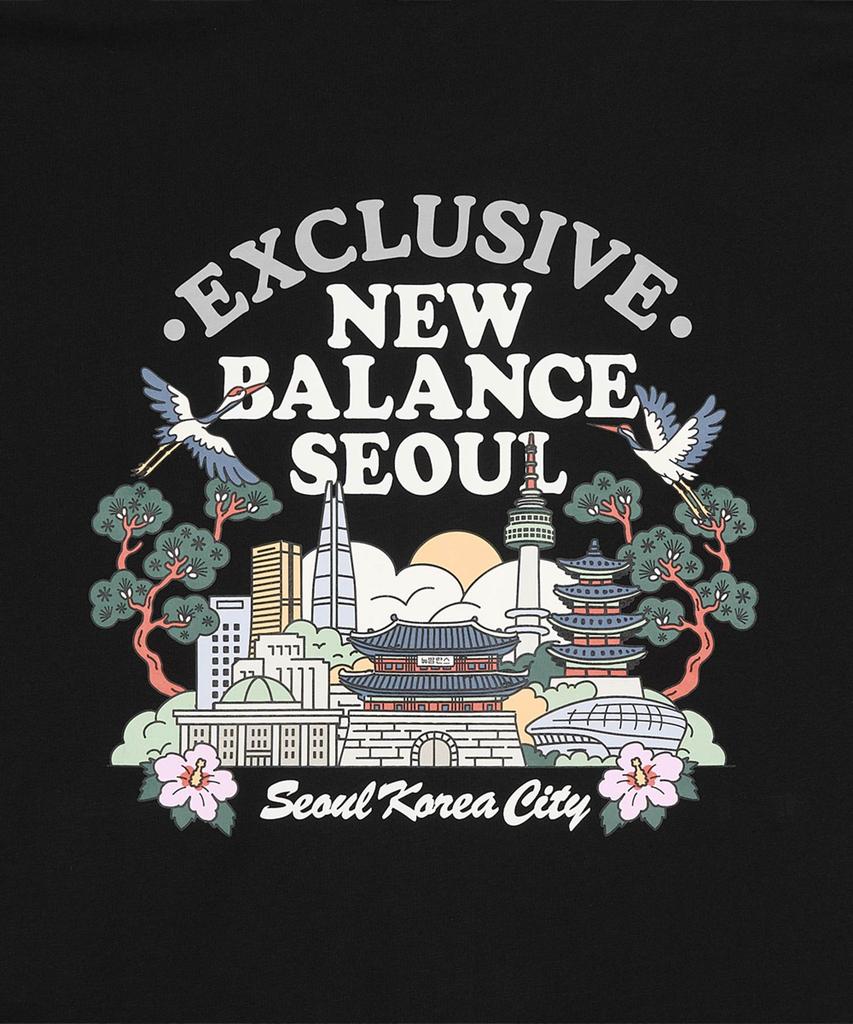 Nyuballanseu Nbneg3A073 / Uni Nb Seoul Landmark Short Sleeve T-Shirt (Black)