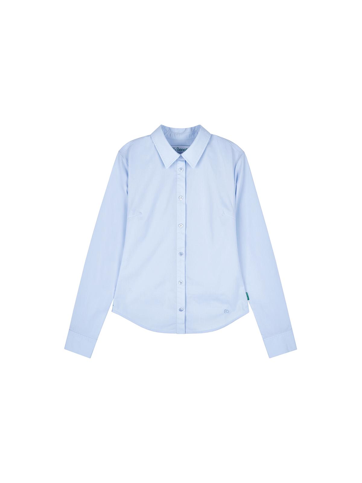 Рубашка Benetton B-Flat Stretch Стандартного кроя (Голубое небо) S