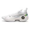 Li Ning WOW 10 Way Of Wade 10 Zapatillas de Baloncesto Antideslizantes Resistentes a la Abrasión de Caña Baja para Hombre Blanco Gris ABAS083-12