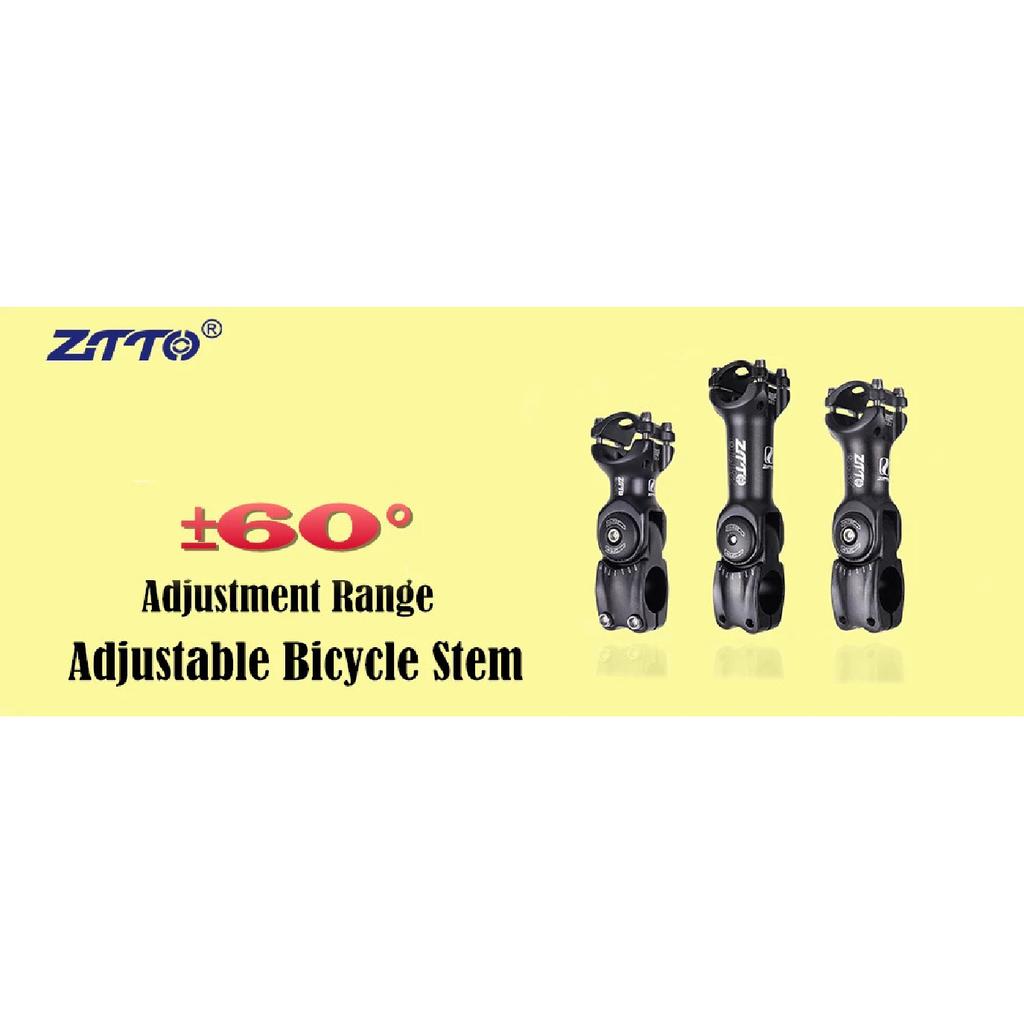 ZTTO Bicycle Parts MTB Road City Bike Bicycle Adjustable Stem 31.8mm 25.4mm 60 Riser 90 110 130mm Fiting For XC
