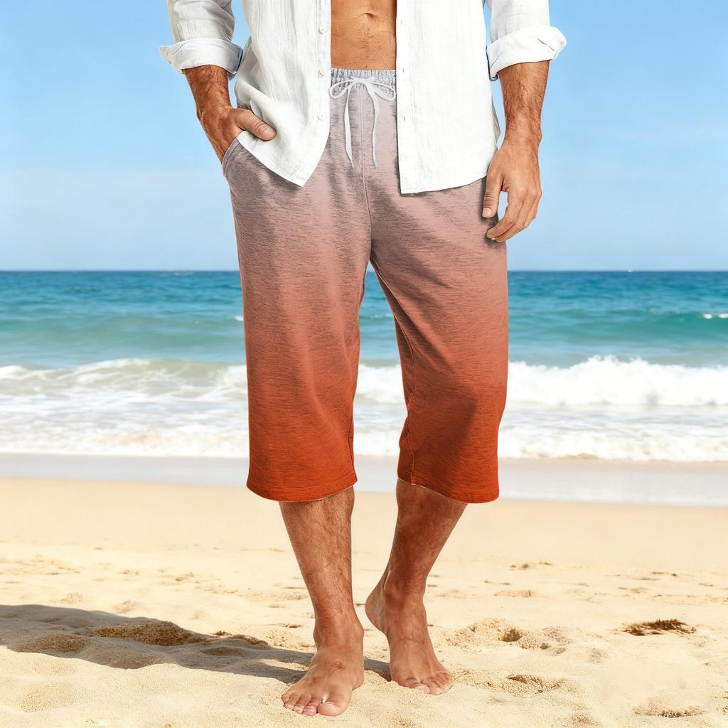 Herrshorts, casual, med dragsko, kort