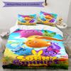 3pcs Sunny Bunnies Bedding Set Duvet Cover Closure Includes 1 Duvet Cover & 2 Pillowcases, Soft and Comfortable for All Seasons.
