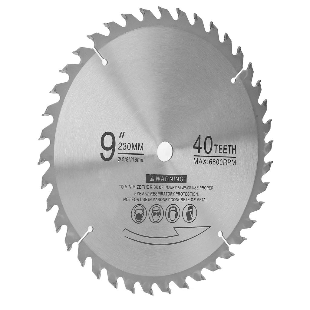 40T Saw Blade 9in 6600rpm Fast Accurate Carbide Circular Saw Blade for Woodworking