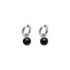 LEYIE ONYX BALL HOOPS