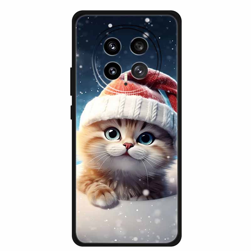 Mobile Phone Protective Case For Honor Magic8 5G Floral Painted Soft Black Silicone Back Cover For Honor Magic 8 2025 Case Funda