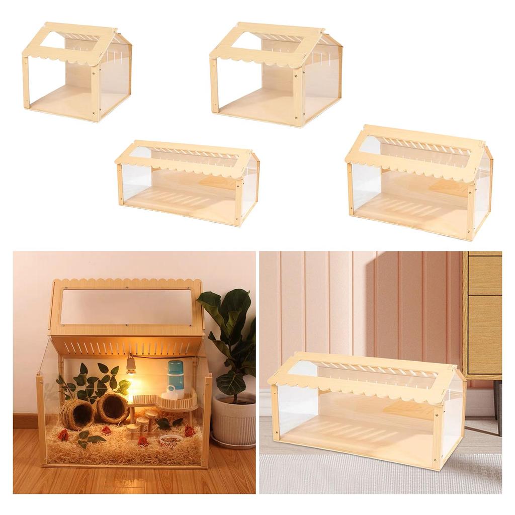 Hamster Nesting Villa Exercise Toy Play Habitat Decoration Assemble Mice Rat Wood for