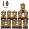11/12pcs Medieval Military Rome War Action Figures Army Figures Building Blocks Helmet Weapons Accessories Kids for Toys Gifts