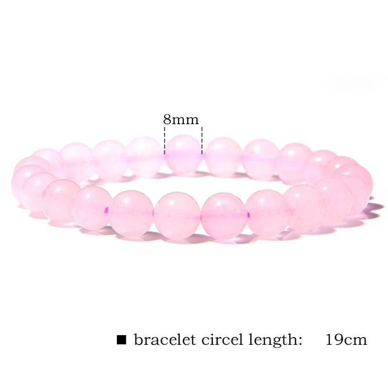 3Pcs/Set Natural Stone Bracelet Rose Quartzs Obsidian Amethysts Tiger Eye Beads Elastic Bracelet For Women Men Health Protection