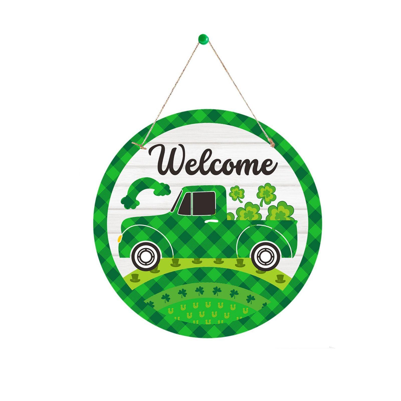 

улица. Украшения ко Дню Святого Патрика Добро пожаловать дверной знак Дверные украшения Украшения ко Дню Святого Патрика One Size