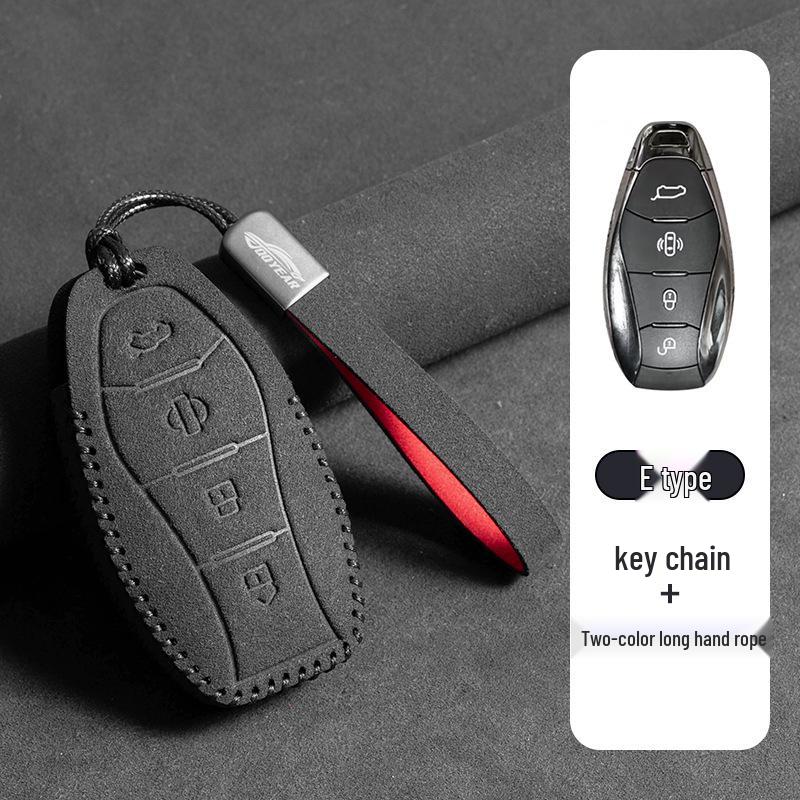 Two-Tone Leather Key Case for Hongqi H5/HS7/E-HS9/HS3/HS5/H6H9