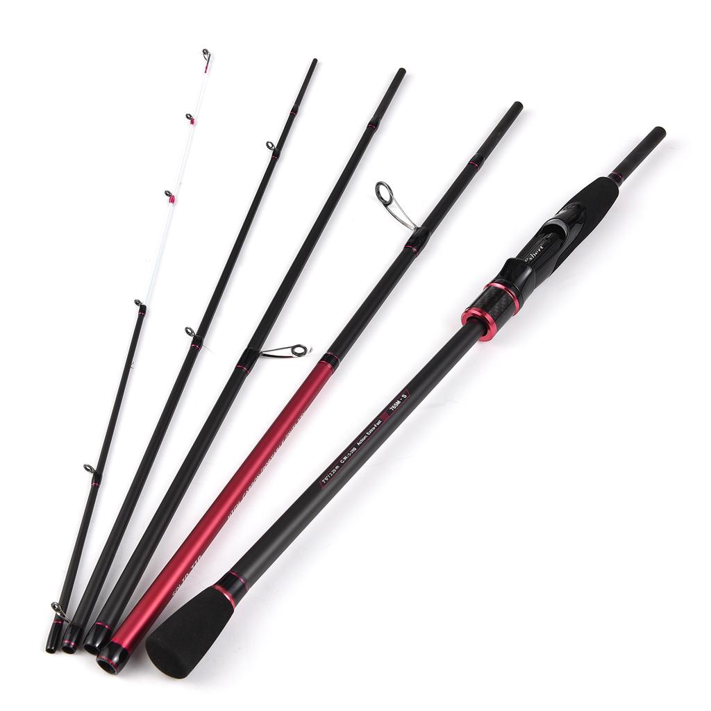 5 Sections Fishing Pole Ultralight Spinning Rod Travel Fishing Rod with Storage Bag