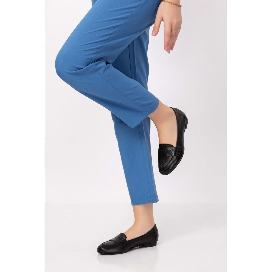 Mocassins plats décontractés en cuir véritable pour femmes