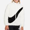 Nike Fargeblokk Logo Ståkrage Korallfleecejakke Barnejakke Hvit DV0303-133
