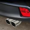 Bolt-on Dual Exhaust Tip Rolled Edge Slant Cut Bent Tailpipe Tip 3 inch Inlet