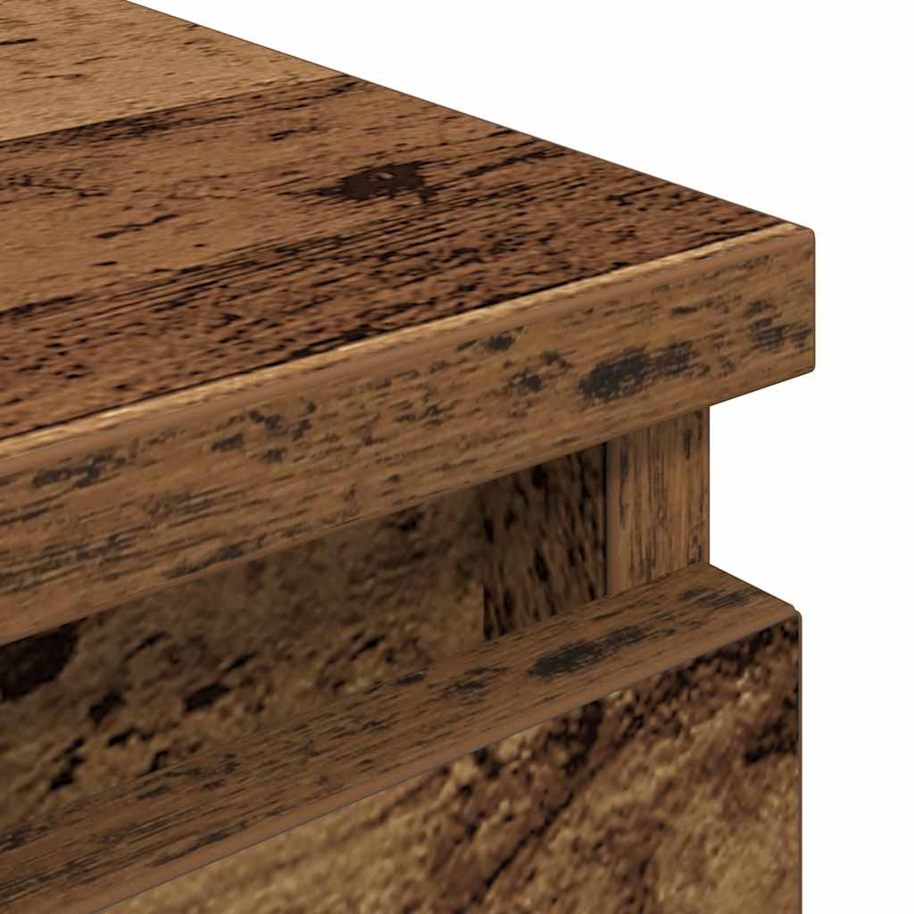 TV Cabinet In Rustic Wood Look 100 X 35 X 54 Cm Engineered Wood