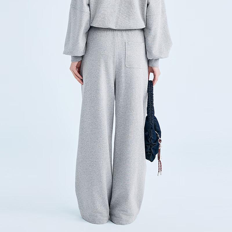 Ledin 2025 Spring Contrast Knit Wide-Leg Pants