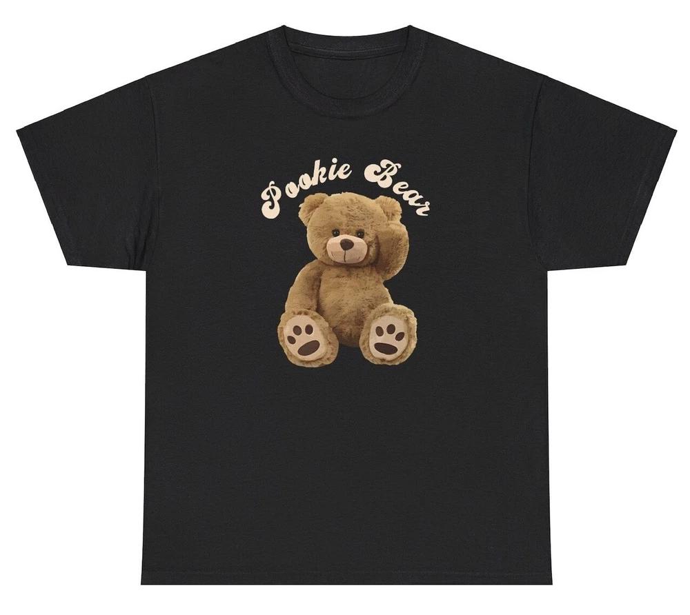 Pookie Bear TShirt For Unisex Cute Teddy Bear Graphic Tee Casual Cotton Shirts S