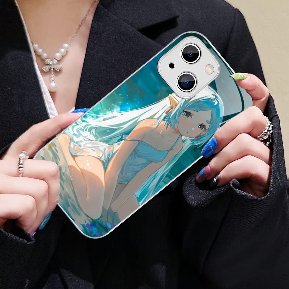 Hot Japan Anime Comics Frieren Phone Case For IPhone 14 13 12 Mini 11 Pro XS Max X XR 14 Plus Tempered Glass Cover