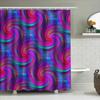 Colorful Swirl Shower Curtain Bold Bath Decoration For Modern Home Decorations With Hooks Included