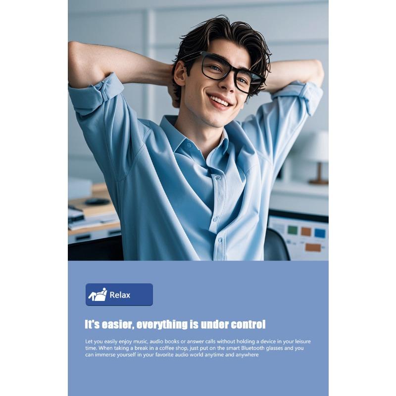 Smart glasses, Bluetooth glasses blue light lenses magnetic sunglasses UV resistant listening to music and making calls