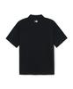 Emelbi Varsity Small Curly Oversized Collared T-Shirt Ny (Black)