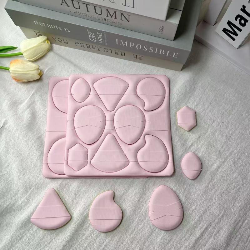 

8pcs Soft Cosmetic Puffs Cosmetic Powder Puff Blender Set Multi-shaped Soft Touch Sponges For Daily Makeup Beauty Tools рожевий