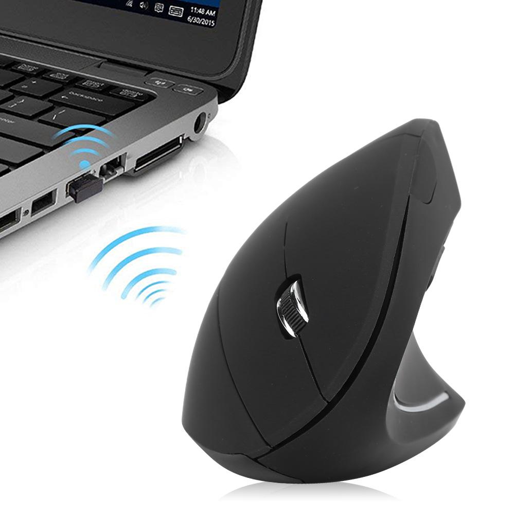 Vertical Mouse Wireless Ergonomic Colorful ABS Upright Office Mouse with Receiver J‑5