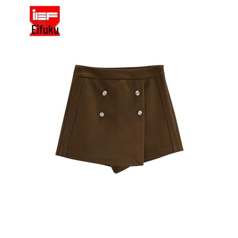 IEF 2025 Осень/Зима Женские Свободные Повседневные Утепленные Шорты-Юбка M