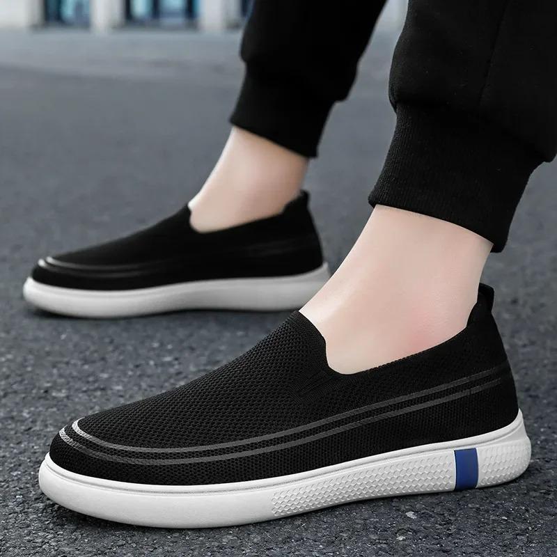 Men's Shoes Hollow Out Mesh Shoes Fashion Outdoor Casual Shoes Breathable Cloth Foowear Men's Loafers Lightweight Walking Flats