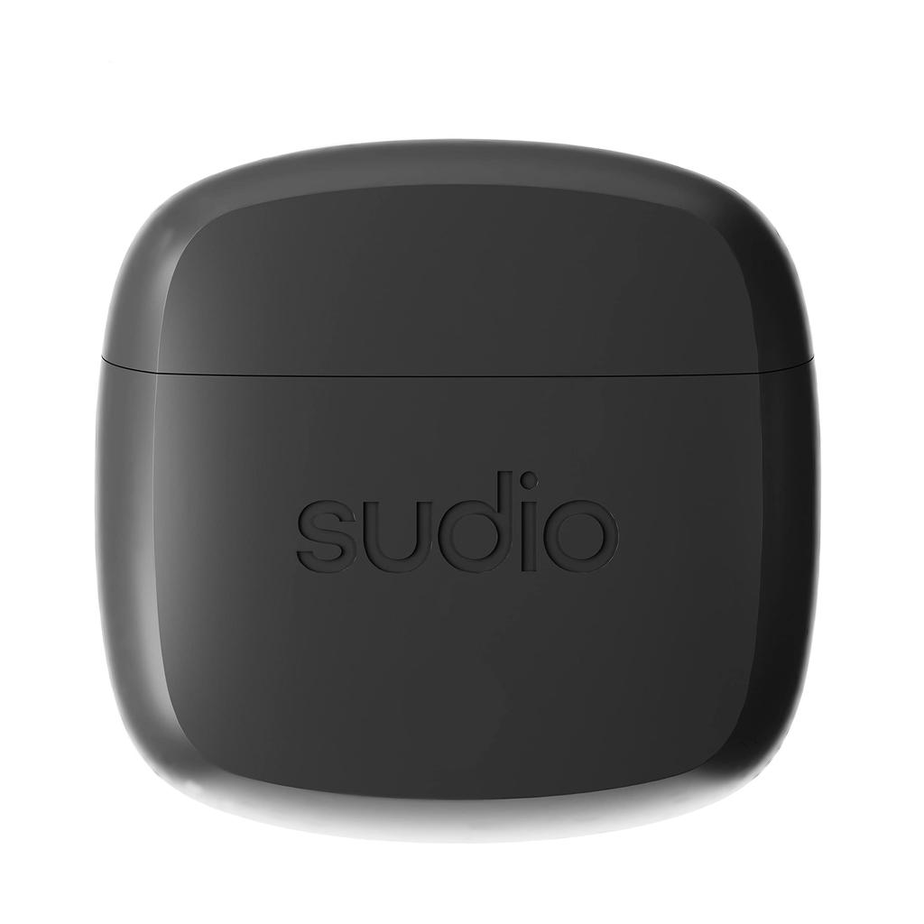 SUDIO N2 Kabellose Kopfhörer Offener Ohrtyp iOS Android Kompatibel IPX4 Wasserdichtes Design Skandinavisches Design SDGs Nachhaltiges Geschenk [] (Schwarz)