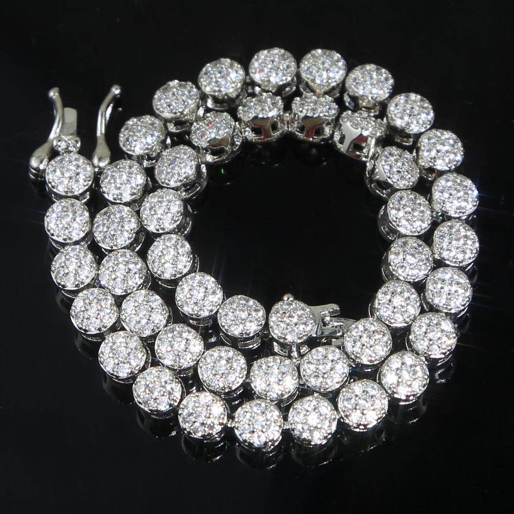 Silberfarben Funkelndes 5a Cz Charm Fußkettchen Runder Zirkon 5mm Tennis Kette Fußkettchen Ice Out Bling Cz Hip Hop Mode Damenschmuck