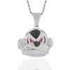 Trendy Zircon Butterfly Hip Hop Pendant Necklace for Couples