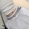 Stylish Silver Pu Woven Belt For Women Ideal For Casual And Retro Fashion