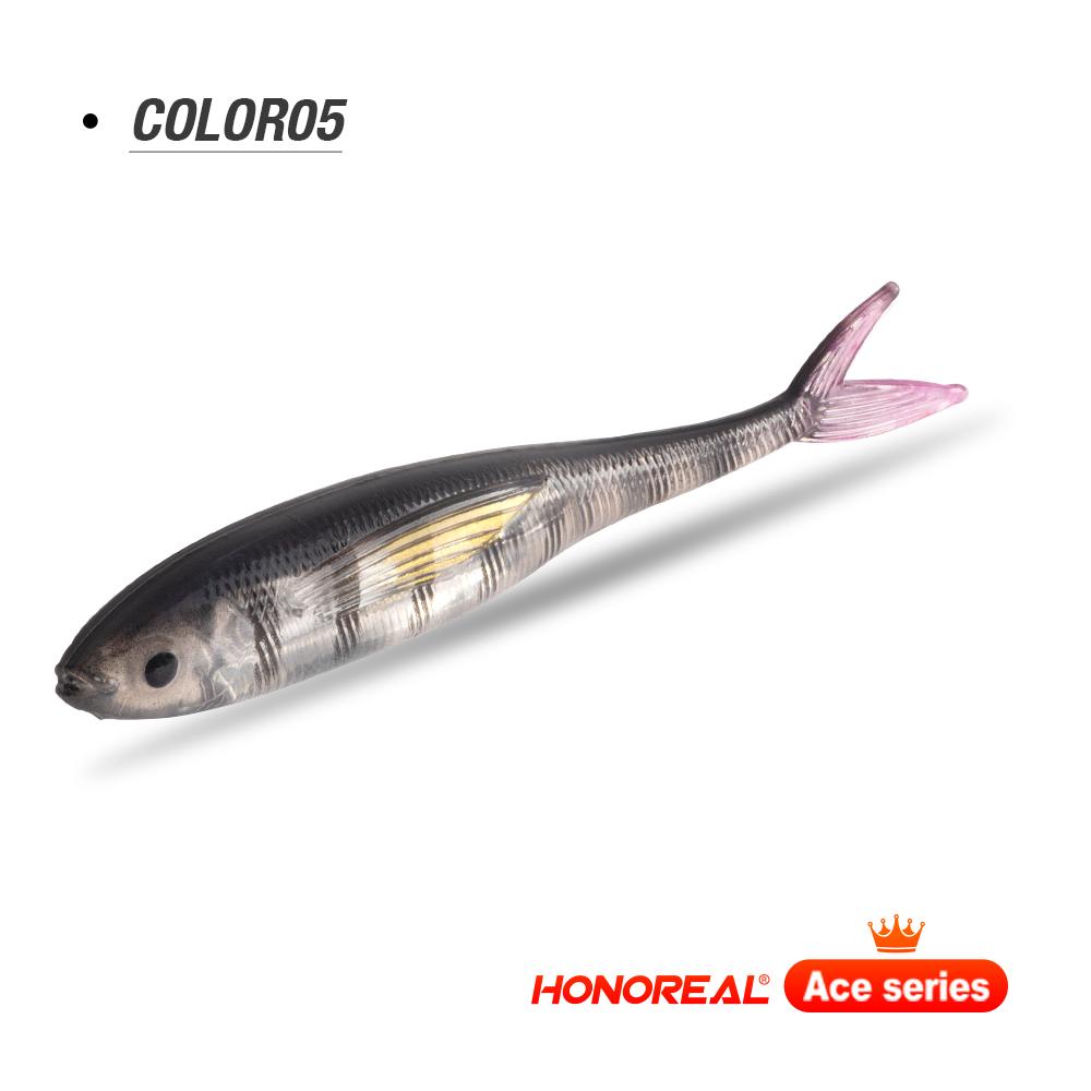 HHONOREAL 100mm 12g Floating Soft Plastic Fishing Lures Artificial Pinfish Lure with Inner Laser Color