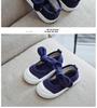 Korean Style Girls' Princess Canvas Velcro Shoes - Soft Sole for Spring & Autumn