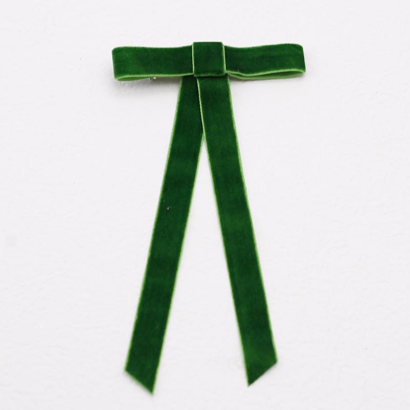 Lystrfac Vintage Schwarzes Samt Schleife Haarspangen für Frauen Langes Band Haarnadel Einfache Top-Klammer Damen Haarklammern Haaraccessoires